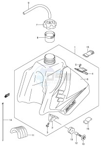 DR-Z250 (E3-E28) drawing FUEL TANK (MODEL K5)