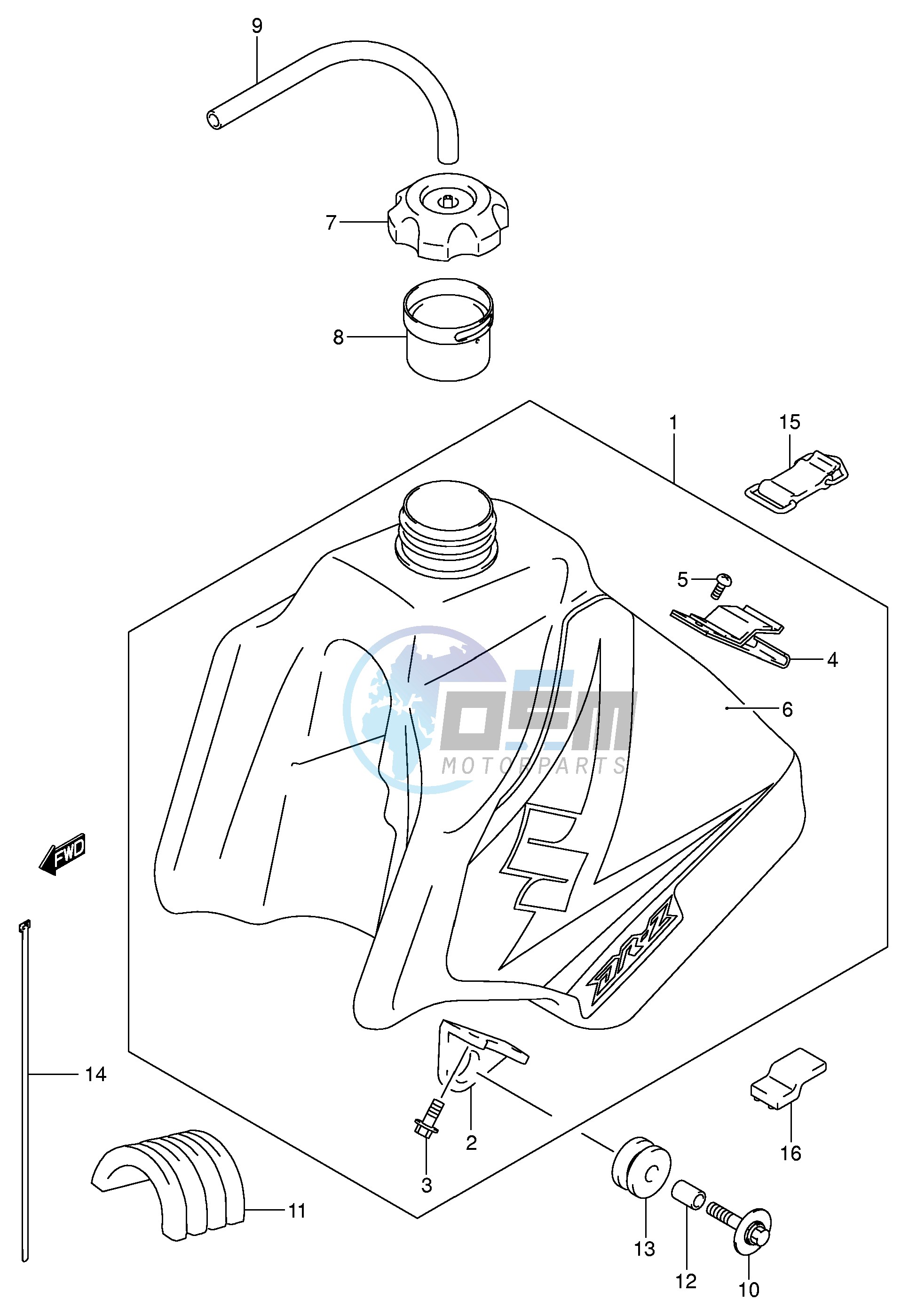 FUEL TANK (MODEL K5)