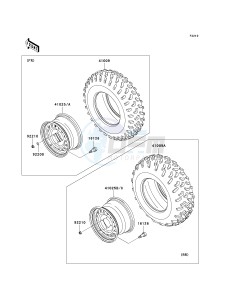 KVF 750 E [BRUTE FORCE 750 4X4I NRA OUTDOORS] (E8F-E9FA) E8FA drawing WHEELS_TIRES