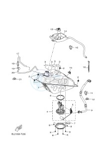 YP125RA EVOLIS 125 ABS (BL22 BL22) drawing FUEL TANK