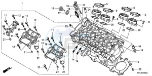 CBR1000RA9 Europe Direct - (ED / ABS) drawing CYLINDER HEAD