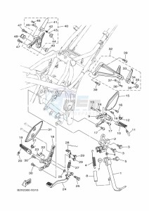 YZF320-A YZF-R3 (B2X9) drawing STAND & FOOTREST