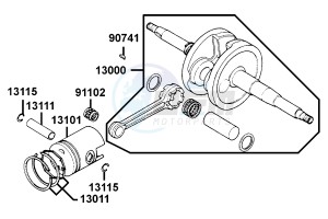 G-DINK 50 Netherlands drawing Crankshaft  Piston