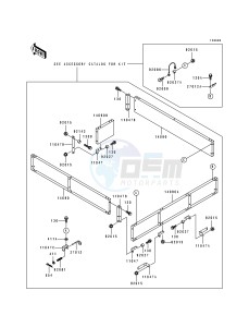 KAF 300 A [MULE 500] (A1) [MULE 500] drawing OPTIONAL PARTS-- BED GATE- -