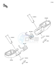 KX65 KX65AHF EU drawing Footrests