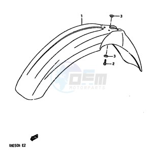 RM250 (K-L-M-N) drawing FRONT FENDER