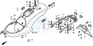 VT600CD drawing REAR FENDER (1)