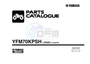 YFM700FWBD YFM70KPSH KODIAK 700 EPS SPECIAL EDITION (B329) drawing .1-Front-Page