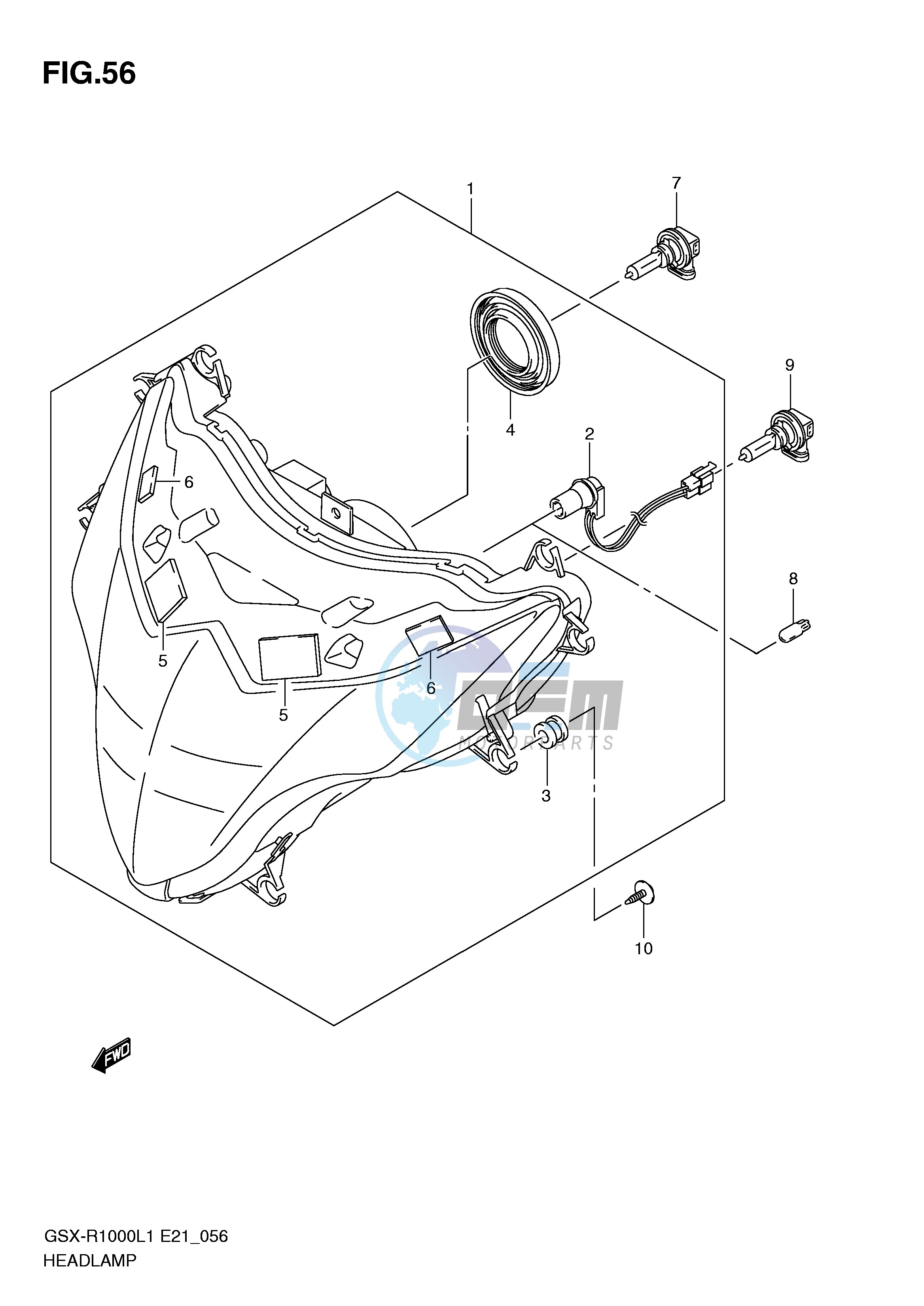 HEADLAMP (GSX-R1000L1 E21)