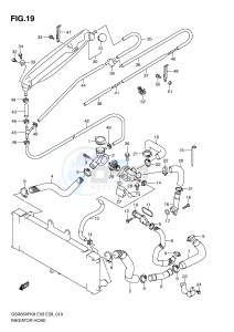 GSX650F (E3-E28) Katana drawing RADIATOR HOSE