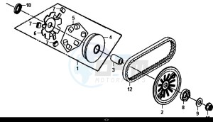 ALLO 50 (45 KM/H) (AJ05WA-EU) (L8-M0) drawing MOVABLE DRIVE FACE ASSY