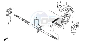 TRX90EX SPORTRAX90 drawing FINAL DRIVEN GEAR