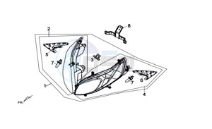 CRUISYM 300 (L8) EU drawing HEAD LIGHT