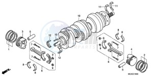 GL18009 Europe Direct - (ED / AB NAV) drawing CRANKSHAFT/PISTON