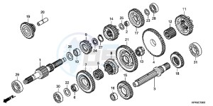 CB650FG CB650F 6ED - (6ED) drawing TRANSMISSION