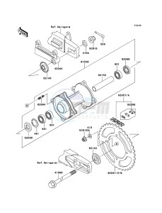 KX85 / KX85 II KX85B9F EU drawing Rear Hub