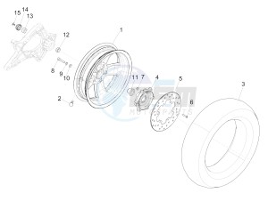 GTS 125 4T 3V ie Super (APAC) (RK, VT) drawing Rear wheel