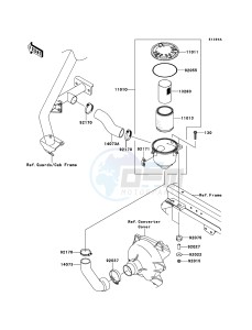 MULE 4010 TRANS 4x4 DIESEL KAF950GBF EU drawing Air Cleaner-Belt Converter