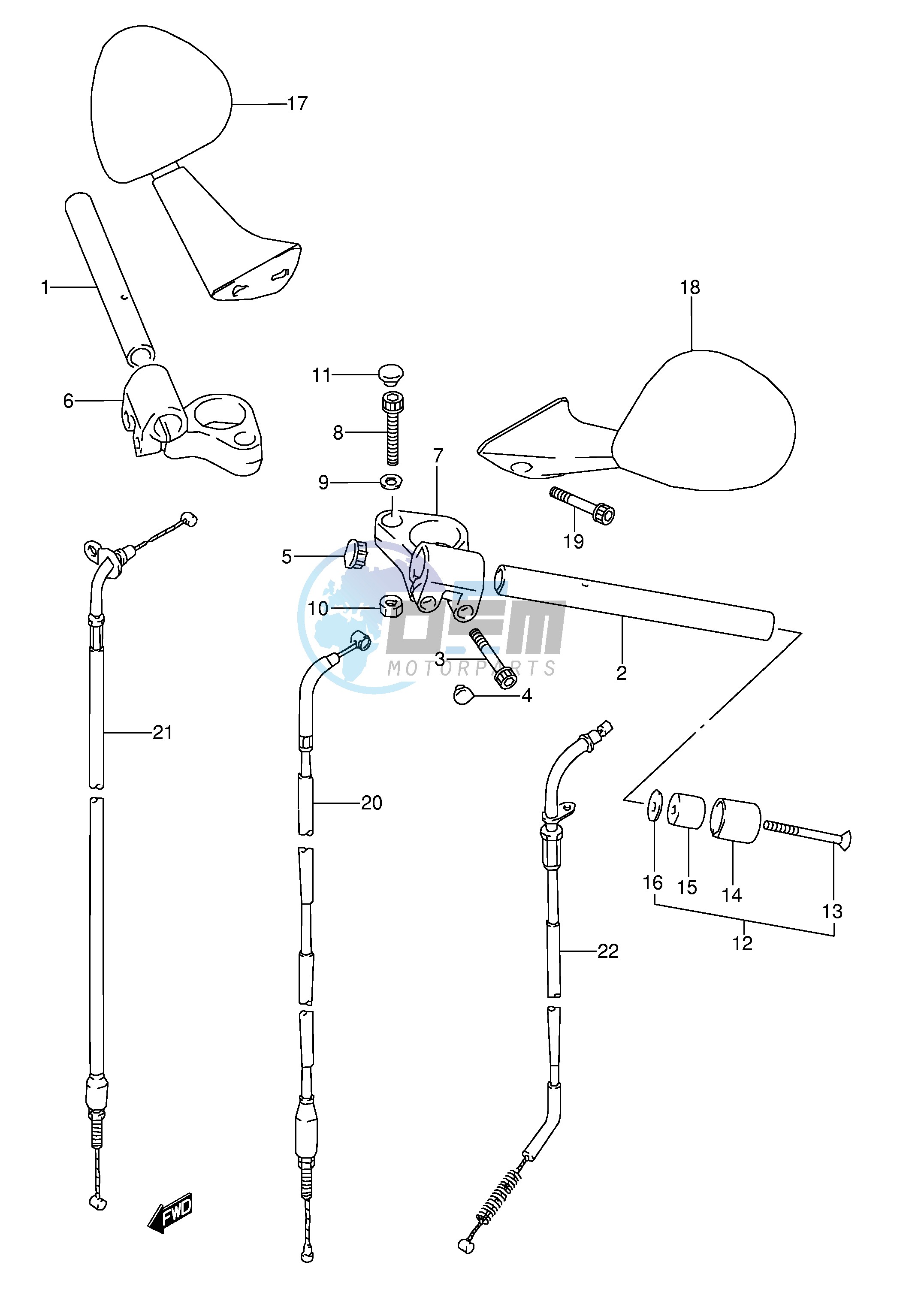 HANDLEBAR (MODEL J K L M N P R)