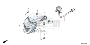 SH300AD SH300i E drawing HEADLIGHT