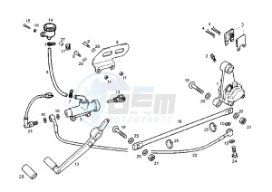 GPR RACING - 50 cc drawing REAR BRAKE SYSTEM