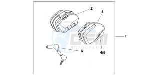 CBF600N drawing STANDARD PANNIER SET