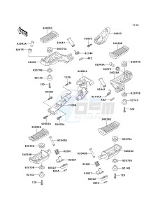 ZG 1000 A [CONCOURS] (A15-A19) [CONCOURS] drawing FOOTRESTS