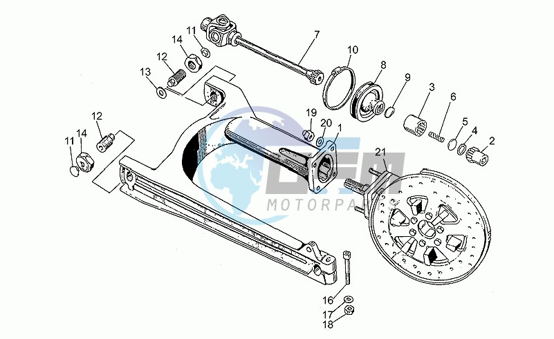 Swing arm-to frame pg17000