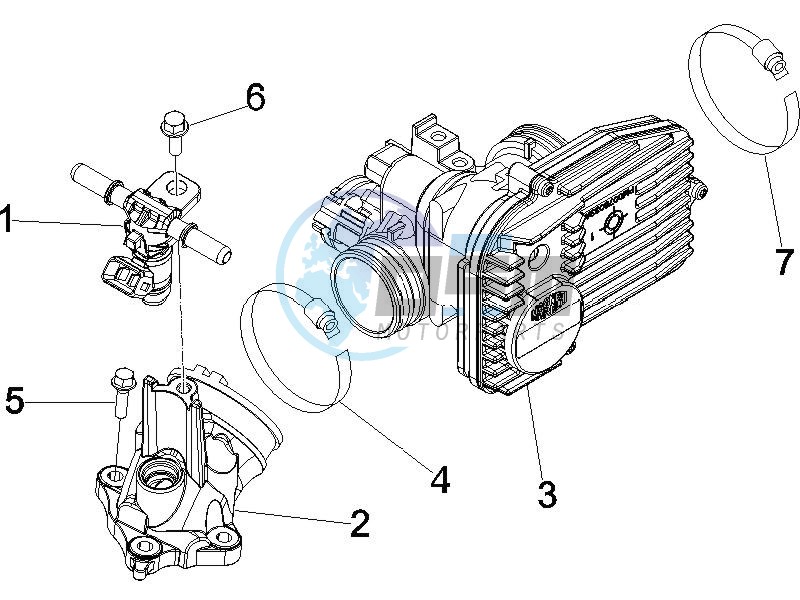 Throttle body - Injector - Union pipe