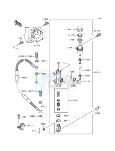 KX 125 K [KX125] (K5) [KX125] drawing REAR MASTER CYLINDER