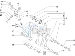 X9 500 Evolution 2006-2007 (USA) drawing Swinging arm