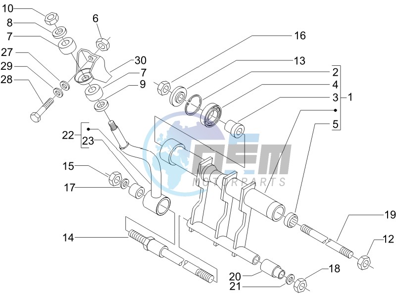 Swinging arm