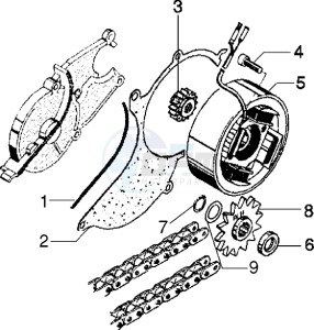 Eaglet automatic 50 drawing Flywheel magneto