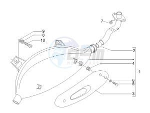 GTS 125 4T E3 UK drawing Silencer