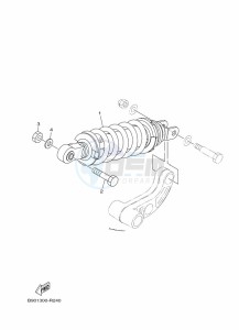 XSR900 MTM850 (BAE1) drawing REAR SUSPENSION