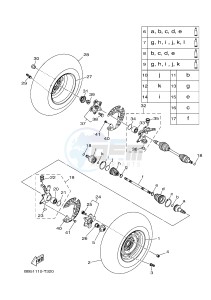 YFM450FWBD YFM45KPXJ KODIAK 450 EPS (BB51) drawing FRONT WHEEL