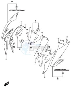 GSX-S1000 A drawing FRAME BODY COVER (GSX-S1000AL8 E21)