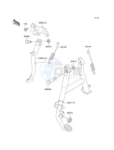 EX 500 D [NINJA 500R] (D6F-D9F) D8F drawing STAND-- S- -