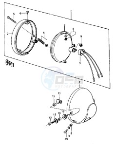 KZ 440 B (B1) drawing HEADLIGHT -- 80 B1- -