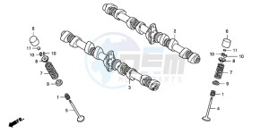 CB1300SA CB1300SUPERBOLD'OR drawing CAMSHAFT/VALVE