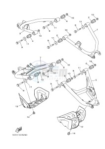 YXM700E YXM700PHE VIKING EPS HUNTER (1XPB) drawing REAR ARM