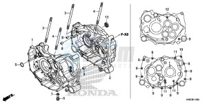 TRX500FM6H Europe Direct - (ED) drawing CRANKCASE