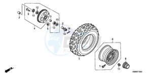 TRX250TMA ED drawing FRONT WHEEL