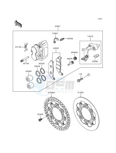 KX 125 K [KX125] (K5) [KX125] drawing FRONT BRAKE