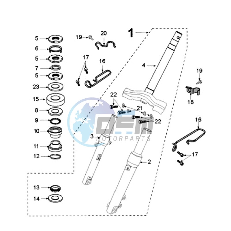 FRONT FORK / STEERINGHEAD