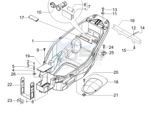 Nexus 125 e3 drawing Helmet box - Undersaddle