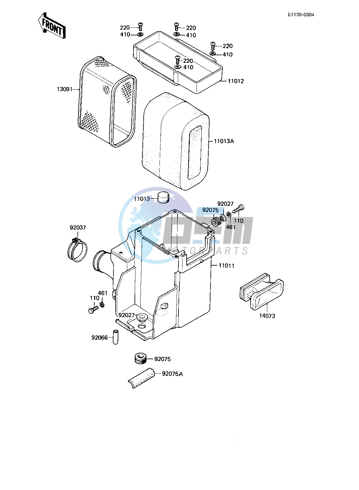 AIR CLEANER -- 82-83 KE175-D4_D5- -