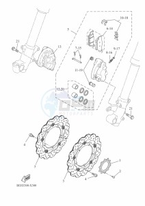 XTZ690D TENERE 700 WORLD RAID (BAG1) drawing FRONT BRAKE CALIPER