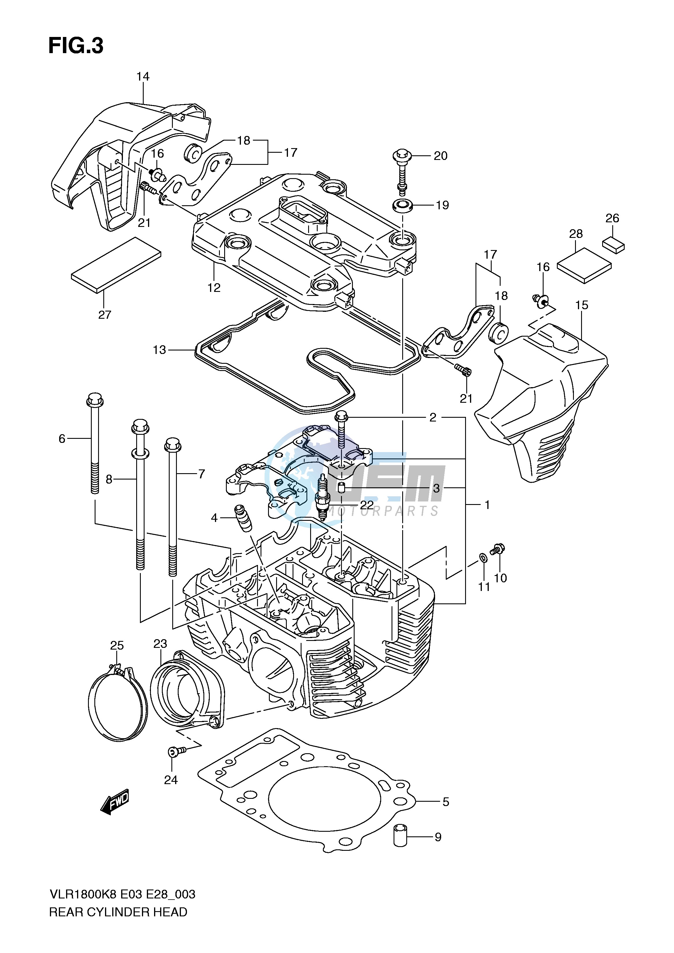 REAR CYLINDER HEAD