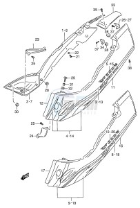 RF900R (E2) drawing FRAME COVER (MODEL T V)